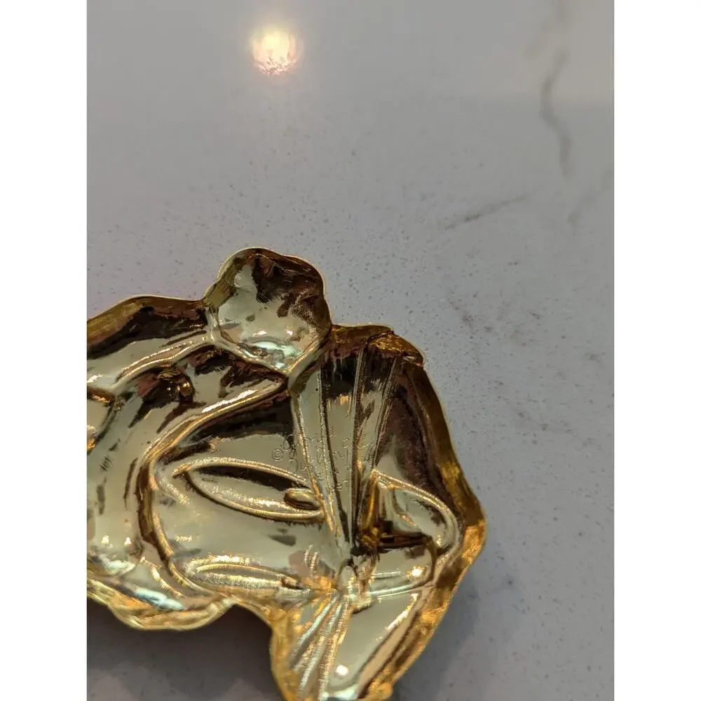 Looney Toons 3 Ornament Gold Tone Signed Vintage'97 Gloria Duchin Warner Brother